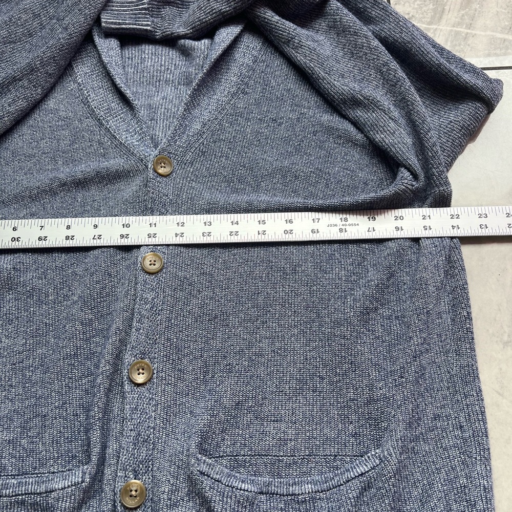 Peter Millar Crown Harbor Shawl Collar Cardigan Mens Indigo Knit Designer XL - Picture 6 of 8
